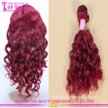 7A grade red curly indian remy hair extensions wholesale popular fashion red color indian remy human hair weaving